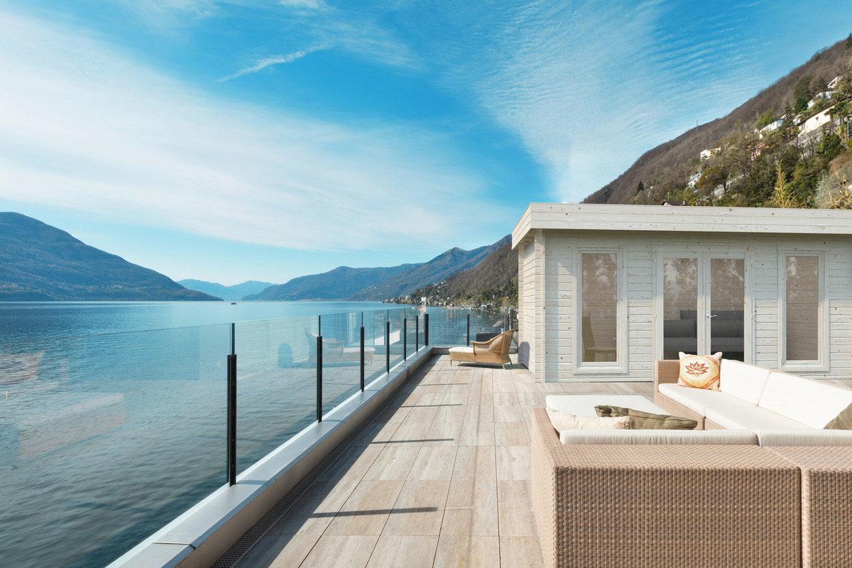 modern architecture, beautiful terrace