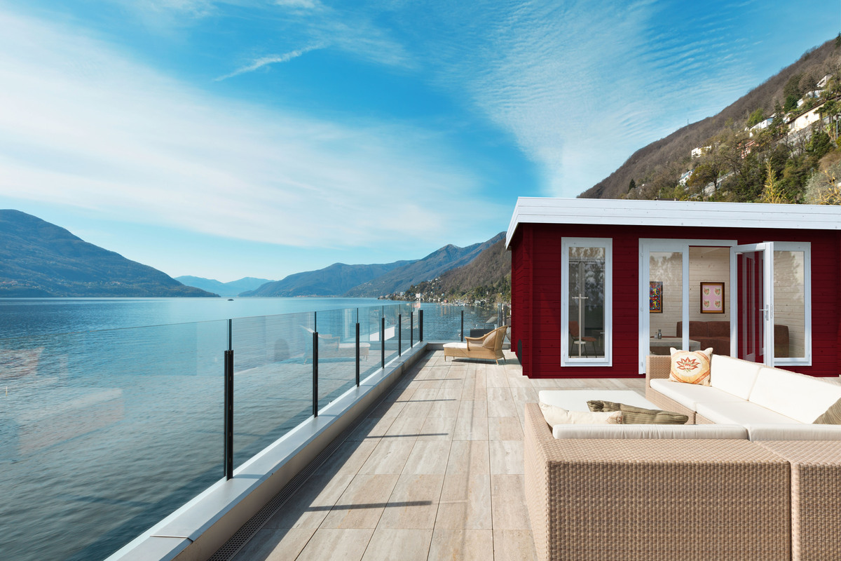 modern architecture, beautiful terrace