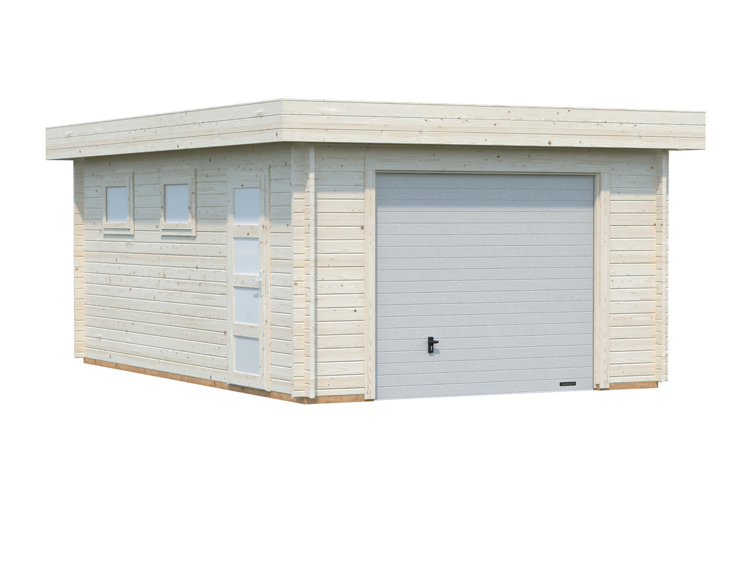 10_Palmako_garage_Rasmus_19.0_m2_with_sectional_door_NATURAL