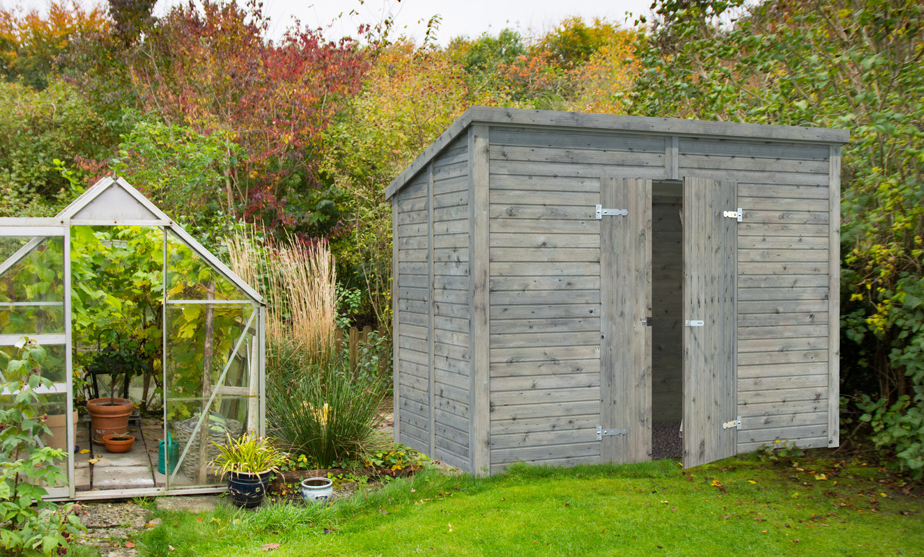 Greenhouse in autumn