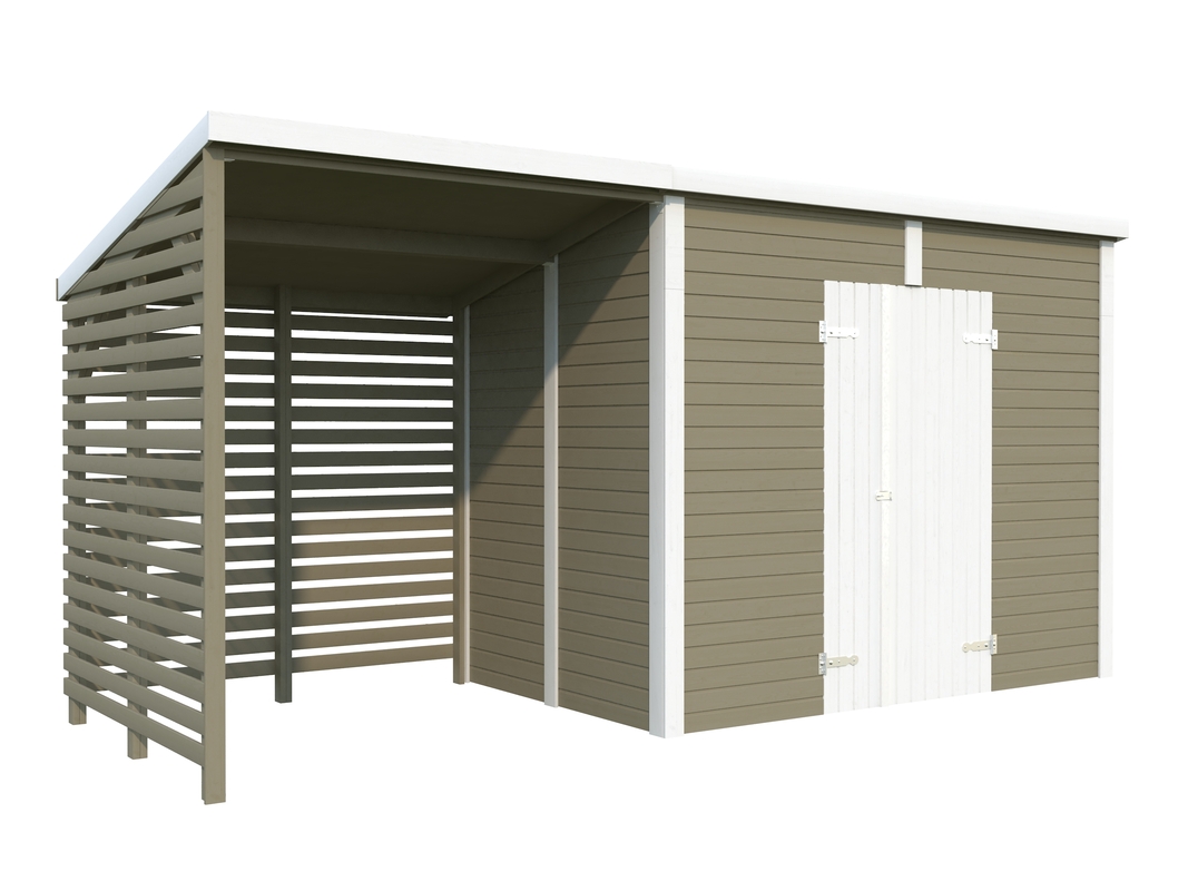 391_Palmako_Shed_Leif_4.5+2.9_m2_RAL7034+RAL9016