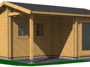 JODA Blockhaus Gröndal BBH 3,98 x 5,18 m 45 mm Blockbohle