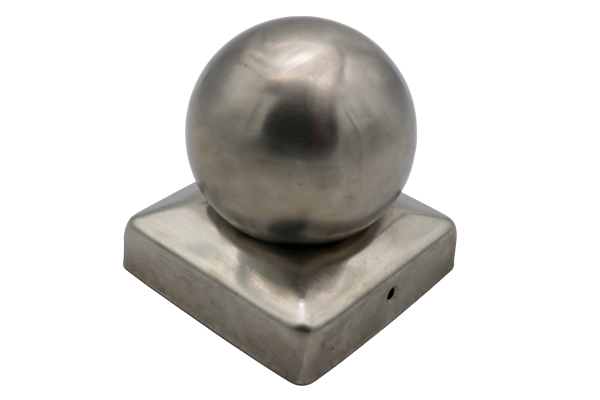 Pfostenkappe Kugelkopf 91 x 91 mm Edelstahl – Bild 2