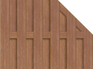 Borneo Bohlenzaun Bangkirai 90x180/90 cm VE = 006, FSC-zertifiziert (FSC 100%)