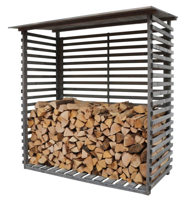 Kaminholzregal Odenwald, groß 1,0x2,0 m granit farbbehandelt VE = 000, 100% PEFC-zertifiziert