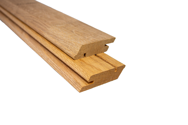21x80 mm TIGA Rhombusprofil Eiche 4,00 m, keilgezinkt, für Tiga-Clipsystem VE = 200