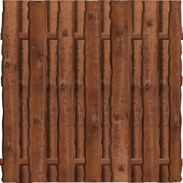 Bohlenzaun Ponderosa KDI braun 180 x 180 cm VE = 016