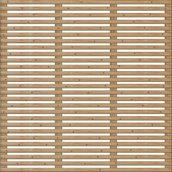Venn Sichtschutz, Lärche 180 x 180 cm, mit halbrunden Leisten VE = 012