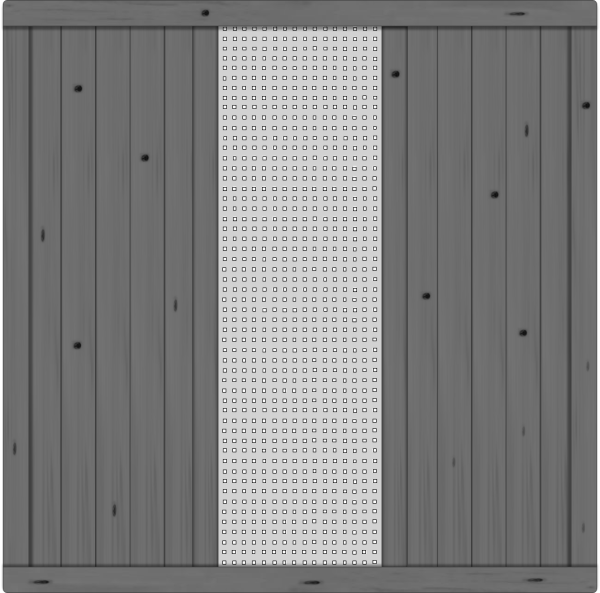 Liestal Sichtschutz, Fichte Granit 180 x 180 cm, mit Alu-Lochblech VE = 012