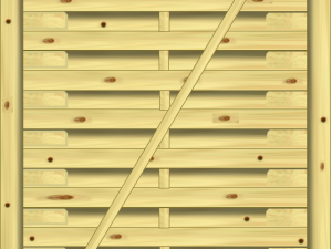 Real classic Lamellenzauntürelement 100 x 150 cm VE = 003