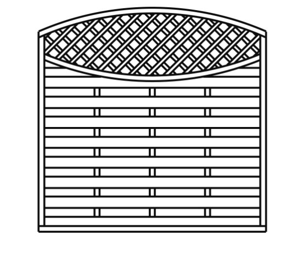 Monegro structur Dichtzaun m. Rankgitter 180 x 180/161 cm VE = 024 – Bild 3