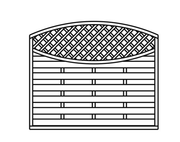 Monegro structur Dichtzaun m. Rankgitter 180 x 150/131 cm VE = 024 – Bild 3