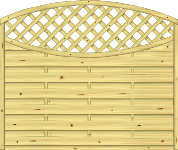 Monegro structur Dichtzaun m. Rankgitter 180 x 150/131 cm VE = 024
