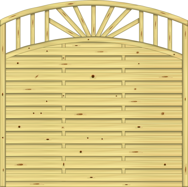 Medina classic Dichtzaun mit Oberbogen 180 x 160/180 cm VE = 015