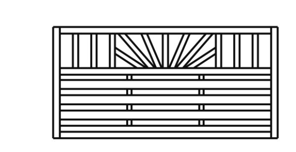 Medina classic Vorgartenzaun 180 x 90 cm VE = 006 – Bild 2