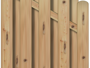 Vitoria Bohlenzaun, natur 90x172/120 cm Abschluss VE = 006