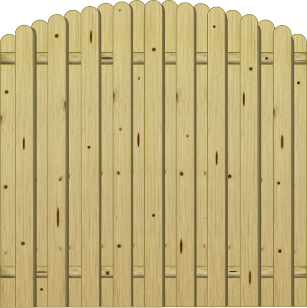 Castella classic Staketen-Sichtschutzz. 180 x 180 cm Zaunelement Rundbogen VE = 020