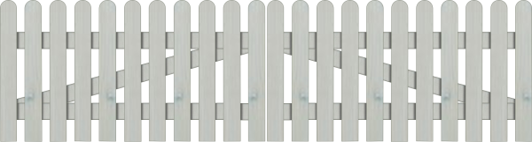 Holsteinzaun >95< Fichte Grauweiß 300 x 80 cm, Doppeltor VE = 003