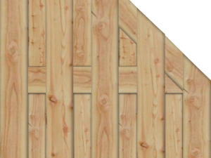 Bilbao Bretterzaun natur 90 x 180 / 90 cm Abschluß VE = 006