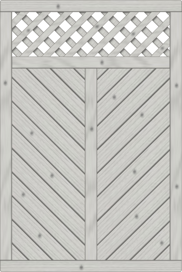 Lugano Dichtzaun, Fichte Grau 120x180 cm, mit Rankgitter VE = 006