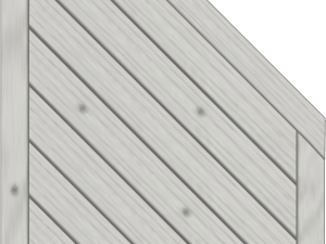 Lugano Dichtzaun, Fichte Grau 90x180/90 cm, Abschluss geschlossen VE = 006