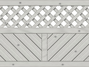 Lugano Vorgartenzaun, Fichte Grau 180x90 cm, mit Rankgitter VE = 006