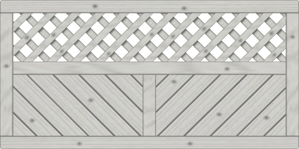Lugano Vorgartenzaun, Fichte Grau 180x90 cm, mit Rankgitter VE = 006