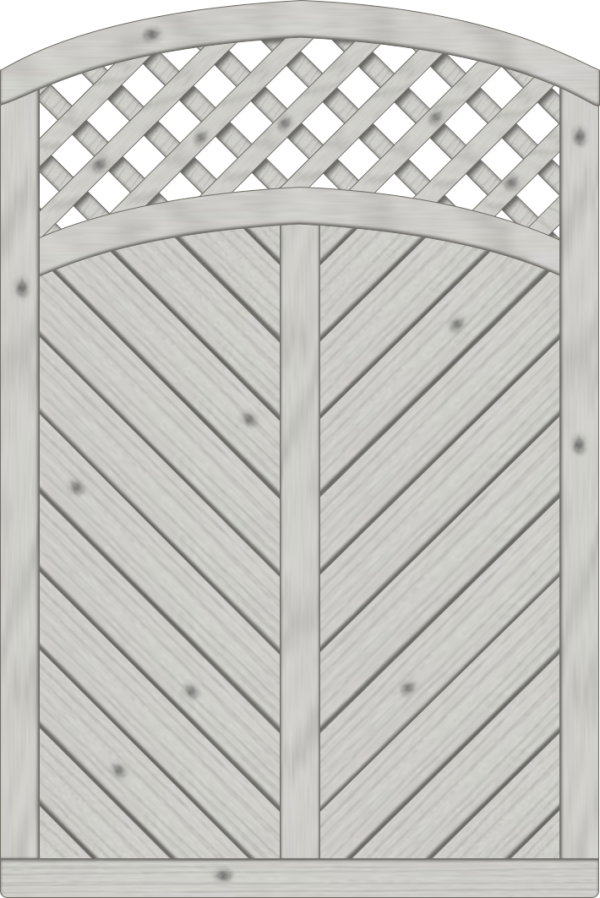Lyon Dichtzaun, Fichte Grau 120x180/165 cm, mit Rankgitter VE = 006