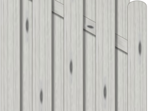 Vitoria Bohlenzaun, Fichte Grau 90x172/120 cm Abschluss VE = 006
