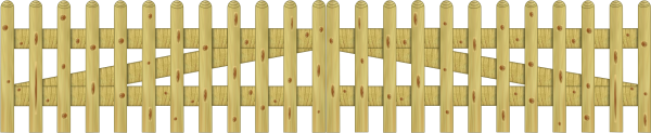 Staketenzaun >60< classic gerade 300 x 60 cm Doppeltor VE = 000