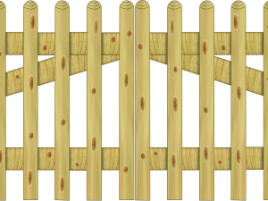 Staketenzaun >60< classic gerade 300 x 80 cm Doppeltor VE = 000