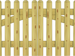 Staketenzaun >80< classic gerade 300 x 80 cm Doppeltor VE = 000