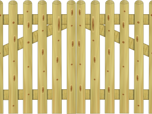Staketenzaun >80< classic gerade 300 x 100 cm Doppeltor VE = 000