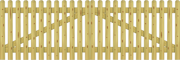 Staketenzaun >80< classic gerade 300 x 100 cm Doppeltor VE = 000