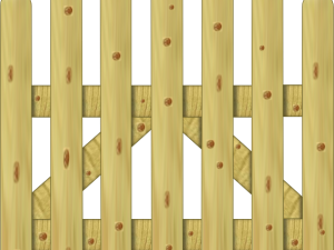 Eiderzaun >95< classic Pforte 100 x 90/100 cm VE = 000