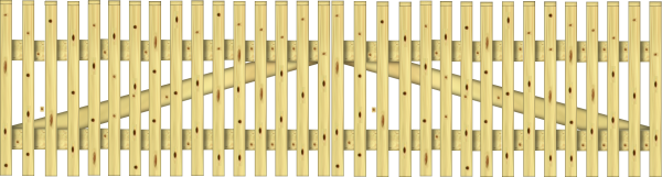 Lattenzaun 35 x 55 mm classic Doppeltor 300 x 80 cm VE = 000