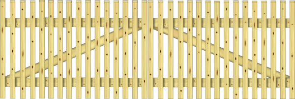 Lattenzaun 35 x 55 mm classic Doppeltor 300 x 100 cm VE = 000