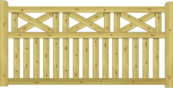 Usedom classic Zaunelement 200 x 100/94 cm VE = 012