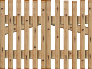 Lattenzaun 35 x 55 mm natur Doppeltor 300 x 80 cm VE = 000