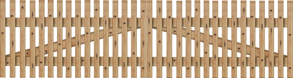 Lattenzaun 35 x 55 mm natur Doppeltor 300 x 80 cm VE = 000