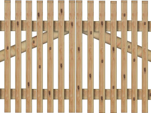 Lattenzaun 35 x 55 mm natur Doppeltor 300 x 100 cm VE = 000