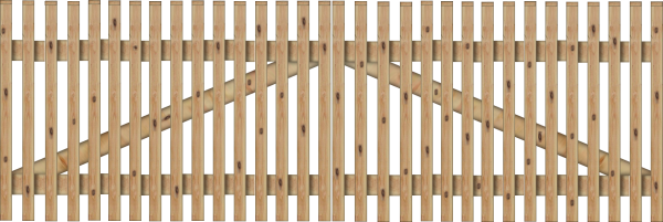 Lattenzaun 35 x 55 mm natur Doppeltor 300 x 100 cm VE = 000