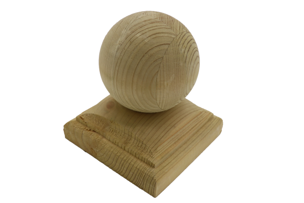 Leimholzkugel m. profilierter Abdeckpl. für 120 x 120 mm Pfosten KDI grün VE = 020 – Bild 2