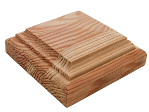 Abdeckplatte profiliert 120 x 120 mm Lärche natur VE = 030