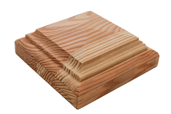 Abdeckplatte profiliert 120 x 120 mm Lärche natur VE = 030