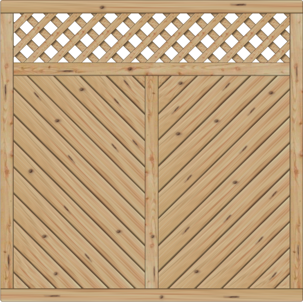 Lugano Dichtelement, Lärche/Douglasie 180x180 cm mit Rankgitter VE = 012