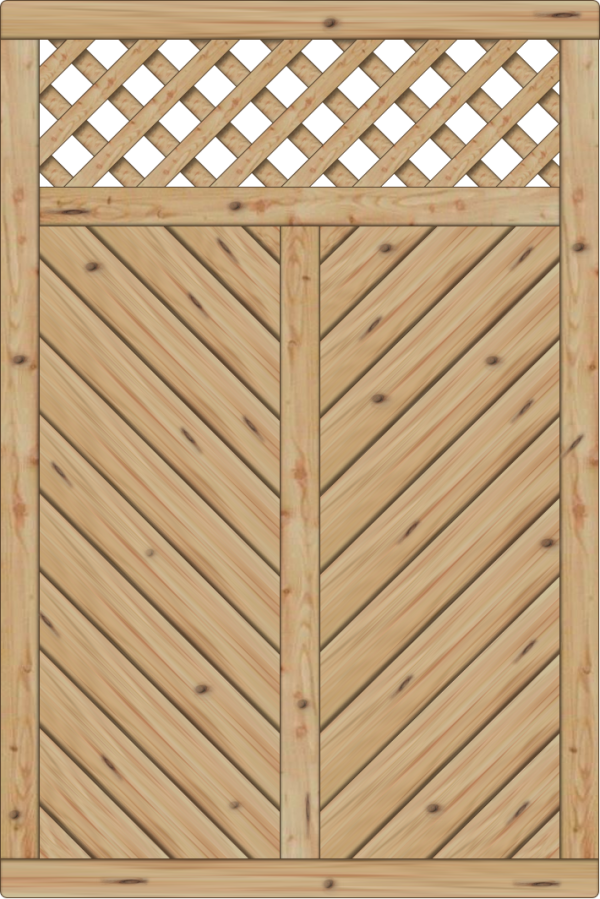 Lugano Dichtelement, Lärche/Douglasie 120x180 cm mit Rankgitter VE = 006