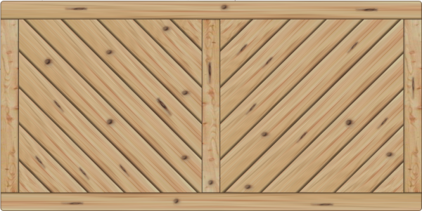 Lugano Vorgartenzaun, Lärche/Douglasie 180x90 cm geschlossen VE = 006