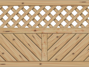 Lugano Vorgartenzaun, Lärche/Douglasie 180x90 cm mit Rankgitter VE = 006