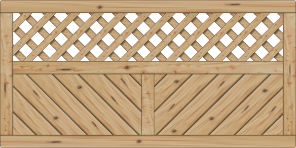 Lugano Vorgartenzaun, Lärche/Douglasie 180x90 cm mit Rankgitter VE = 006